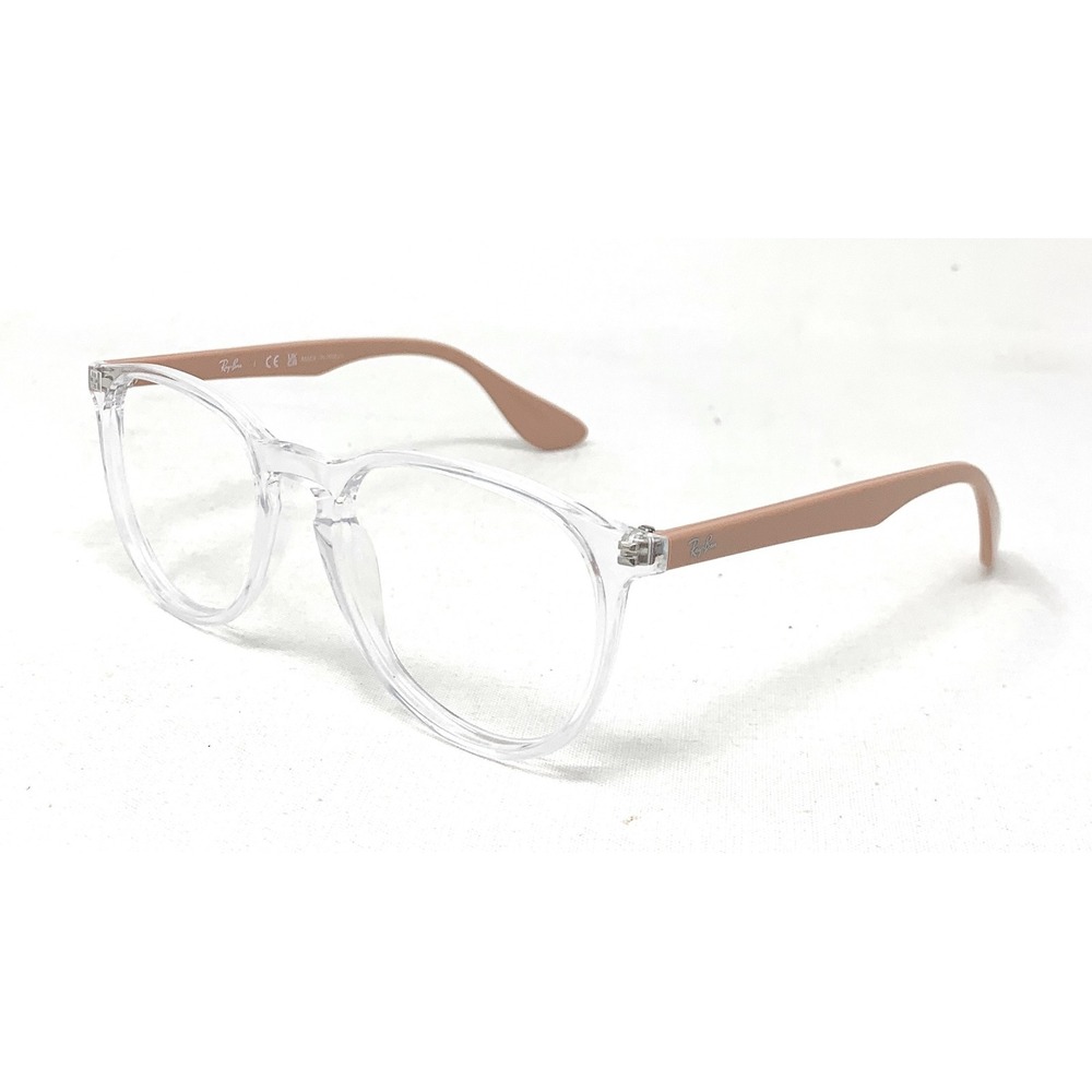 RAY-BAN RB 7046 5953 51-18-140 Clear Beige Round Erika Rx Eyeglass Frames